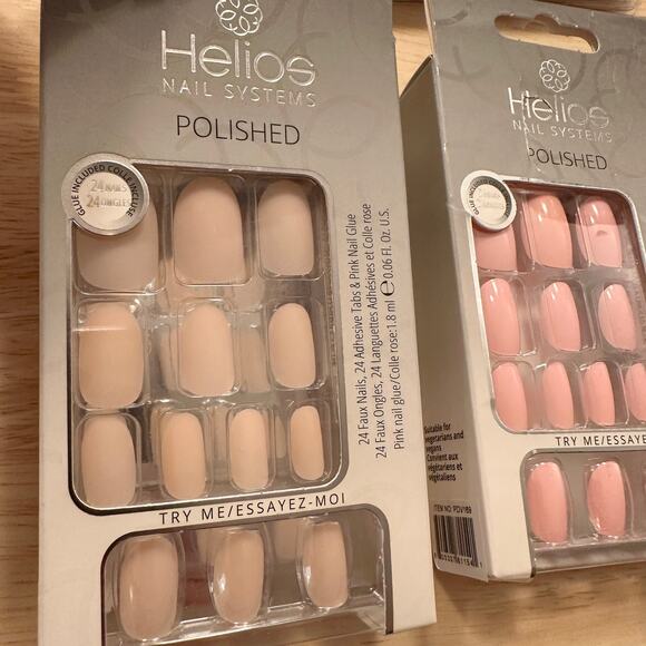 NEW Polished Acrylic Nails + French Manicure Nail Set – NIB SET of 4 - Picture 2 of 10